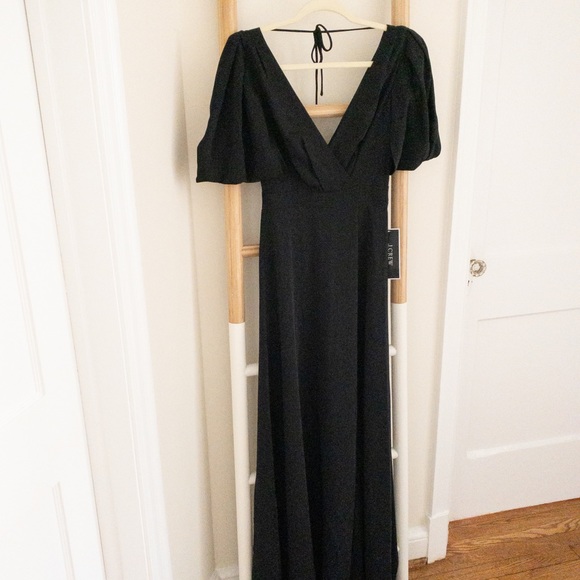 J. Crew Felicity Floor Length Black Gown Size 00 - Picture 1 of 7